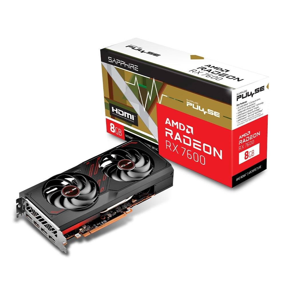 [正常動作確認済]Sapphire Radeon RX 7600 Placa de Vídeo RX 7600 Pulse Sapphire | KaBuM!