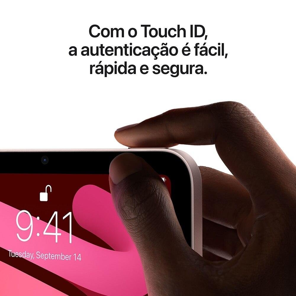 iPad Mini Apple 6ª Geração, Tela 8,3", 64GB, Chip A15 Bionic, Wi-Fi, Câmera Traseira 12MP, Rosa - MLWL3BZ/A iPad Mini Apple 6ª Geração, Tela 8,3", 64GB, Chip A15 Bionic, Wi-Fi, Câmera Traseira 12MP, Rosa - MLWL3BZ/A