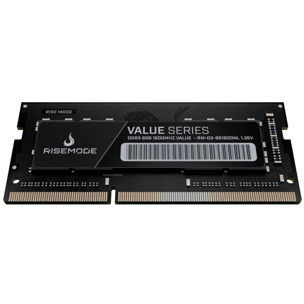 Memória RAM para Notebook Rise Mode Value Series, 8GB, 1600MHz, DDR3, CL11 - RM-D3-8G1600NL Memória RAM para Notebook Rise Mode Value Series, 8GB, 1600MHz, DDR3, CL11 - RM-D3-8G1600NL
