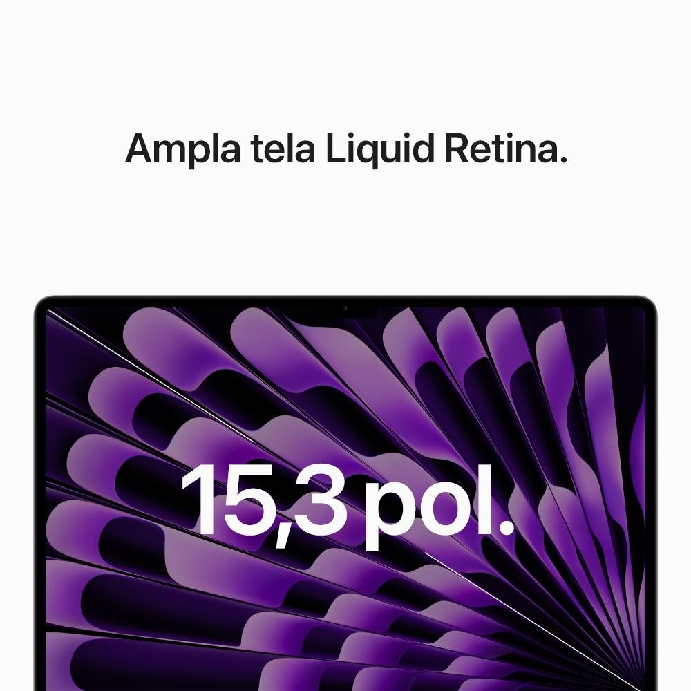 MacBook Air Apple 15", M2, CPU 8 Núcleos, GPU 10 Núcleos, 8GB RAM, SSD 256GB, Cinza Espacial - MQKP3BZ/A MacBook Air Apple 15", M2, CPU 8 Núcleos, GPU 10 Núcleos, 8GB RAM, SSD 256GB, Cinza Espacial - MQKP3BZ/A