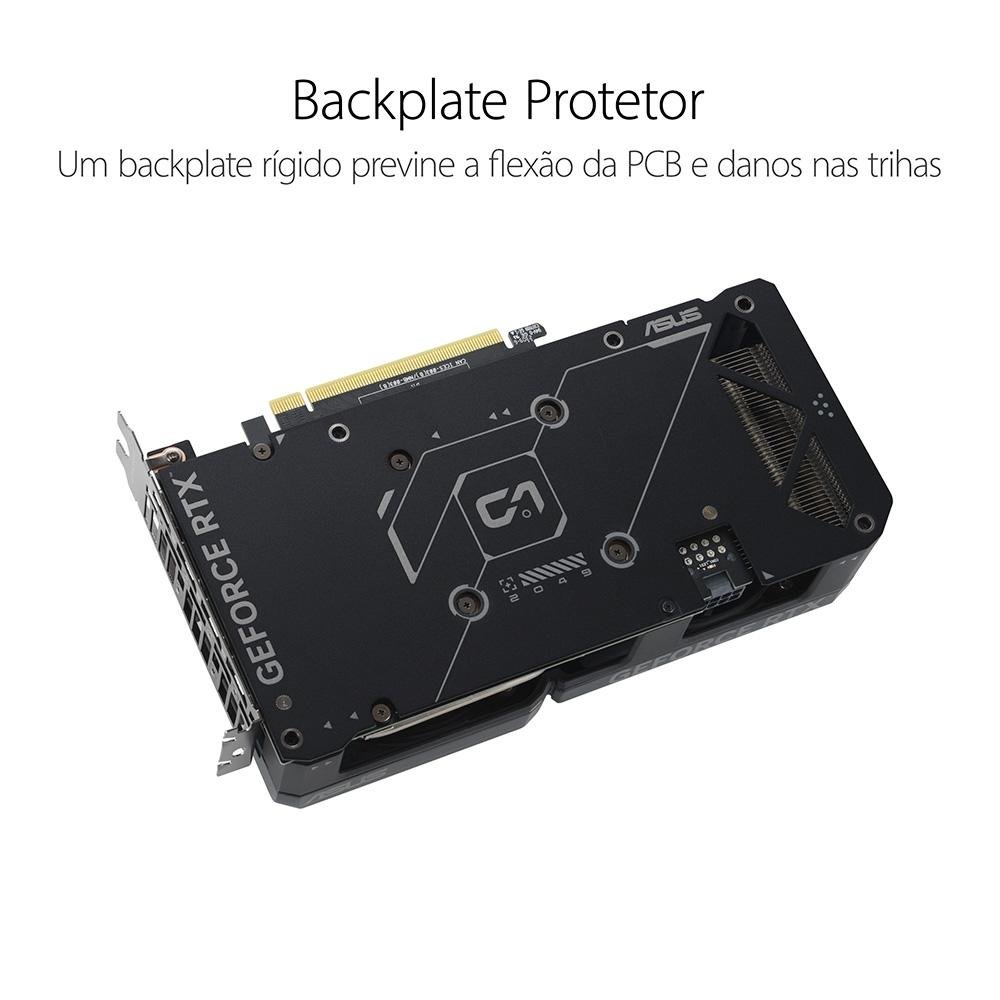 Placa de Vídeo RTX 4060 OC Edition Dual ASUS NVIDIA GeForce, 8GB, GDDR6, DLSS, Ray Tracing - DUAL-RTX4060-O8G Placa de Vídeo RTX 4060 OC Edition Dual ASUS NVIDIA GeForce, 8GB, GDDR6, DLSS, Ray Tracing - DUAL-RTX4060-O8G