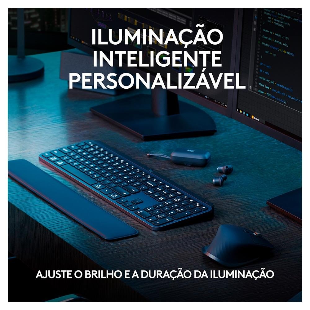 Teclado Sem Fio Logitech MX Keys S | KaBuM! Teclado Sem Fio Logitech MX Keys S | KaBuM!