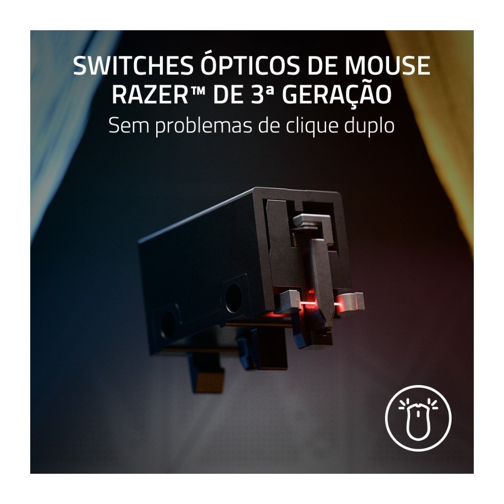 Mouse Gamer Razer Deathadder V3, 30000 DPI, Ultra-Leve, 6 Botões, Com fio, 8K Hz, Preto - RZ0104640100R3M Mouse Gamer Razer Deathadder V3, 30000 DPI, Ultra-Leve, 6 Botões, Com fio, 8K Hz, Preto - RZ0104640100R3M