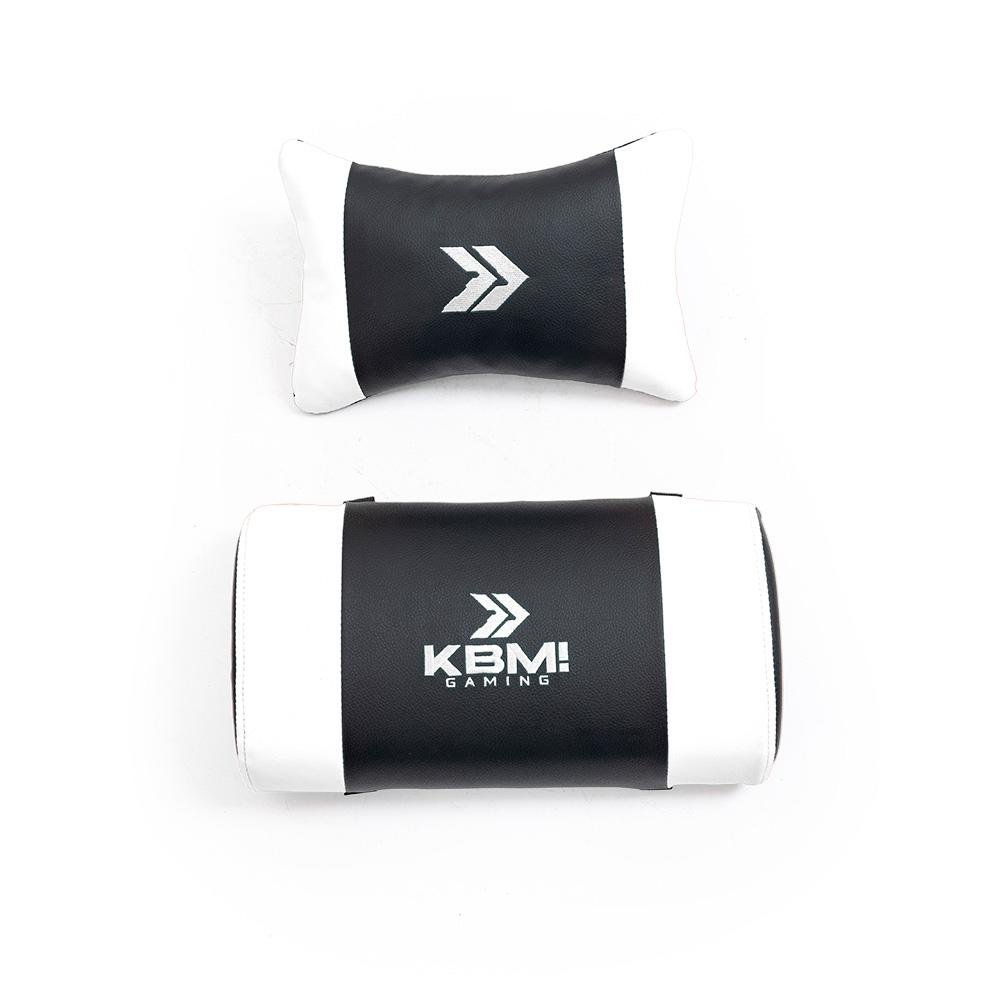 Cadeira Gamer KBM! GAMING CG200, Preto e Branco - Pistão Classe 4, Almofadas cabeça e lombar - KGCG200PTBR Cadeira Gamer KBM! GAMING CG200, Preto e Branco - Pistão Classe 4, Almofadas cabeça e lombar - KGCG200PTBR