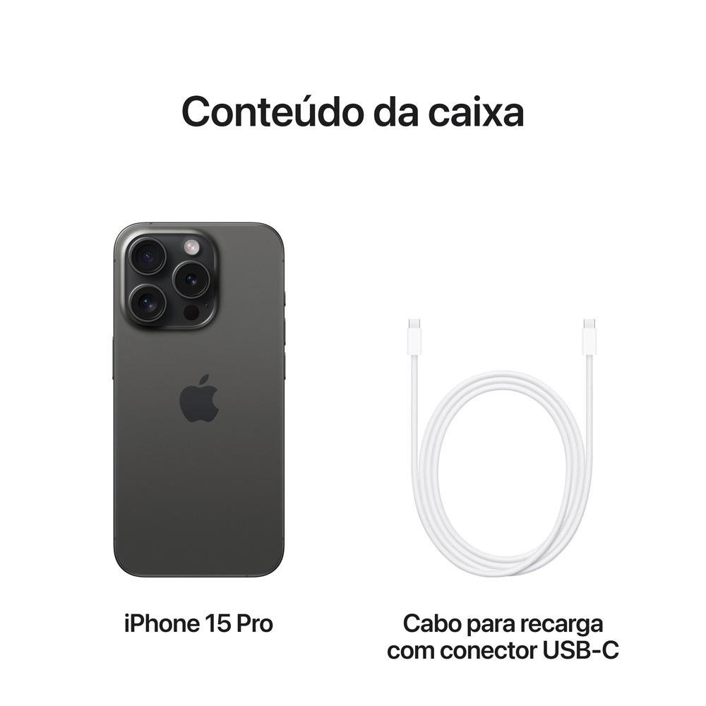 IPhone 15 Pro Apple 128GB 6.1 Titânio Pto | KaBuM!