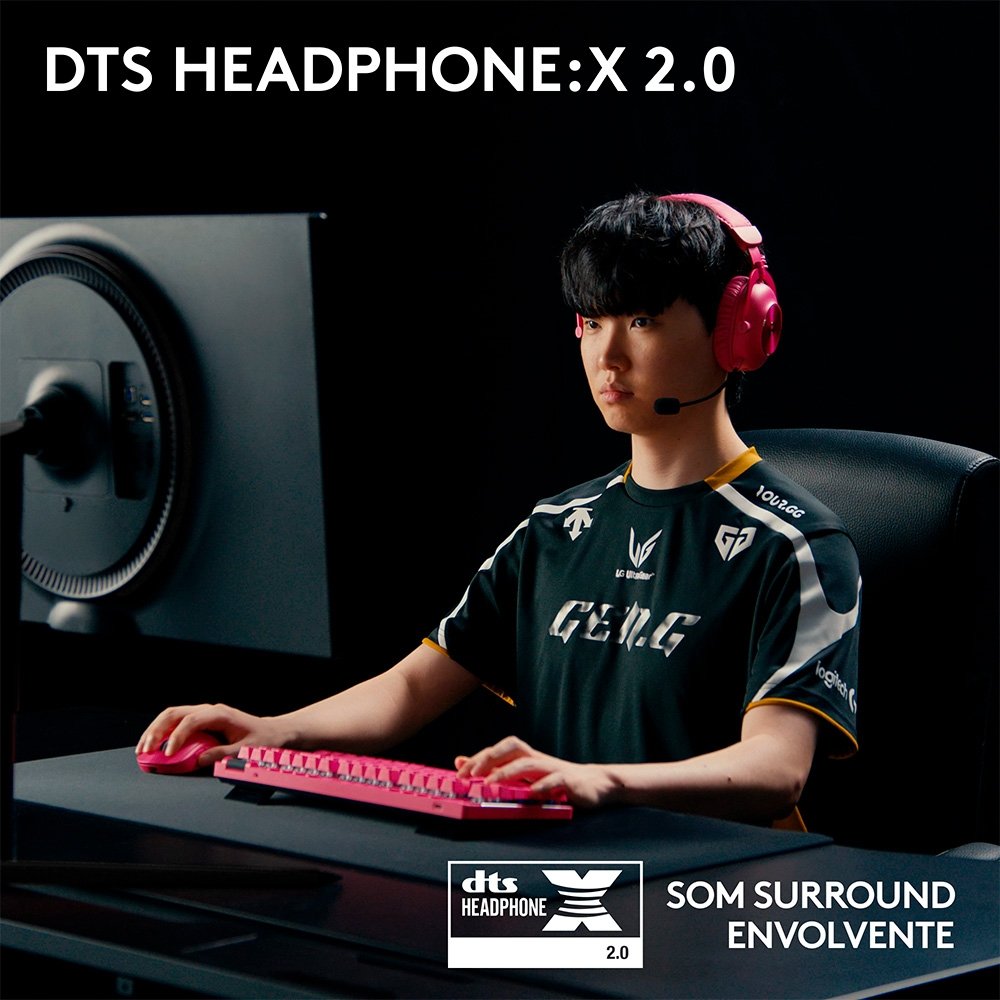 ヘッドホン Logitech G PRO X 2 LIGHTSPEED Fone de Ouvido Gamer Sem fio Logitech G PRO X 2 LIGHTSPEED Preto