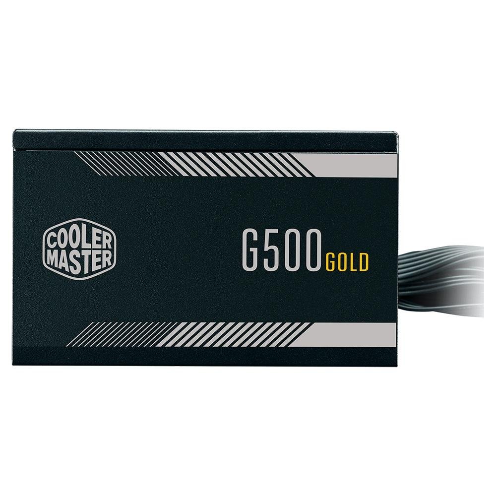Fonte Cooler Master G500, 500W, 80 Plus Gold, PFC Ativo, com cabo, Preto - MPW-5001-ACAAG-BR Fonte Cooler Master G500, 500W, 80 Plus Gold, PFC Ativo, com cabo, Preto - MPW-5001-ACAAG-BR