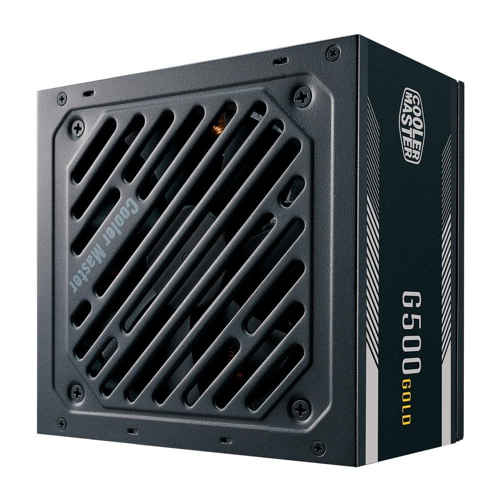 Fonte Cooler Master G500, 500W, 80 Plus Gold, PFC Ativo, com cabo, Preto - MPW-5001-ACAAG-BR Fonte Cooler Master G500, 500W, 80 Plus Gold, PFC Ativo, com cabo, Preto - MPW-5001-ACAAG-BR