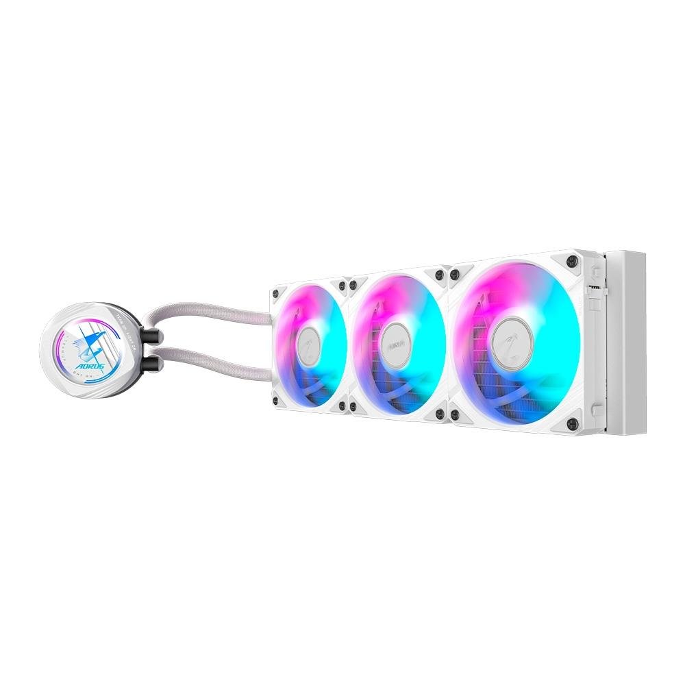 Water Cooler Gigabyte Aorus 360 ICE, RGB, 360mm, AMD/Intel, Branco - GP-AORUS WATERFORCE II 360 ICE Water Cooler Gigabyte Aorus 360 ICE, RGB, 360mm, AMD/Intel, Branco - GP-AORUS WATERFORCE II 360 ICE