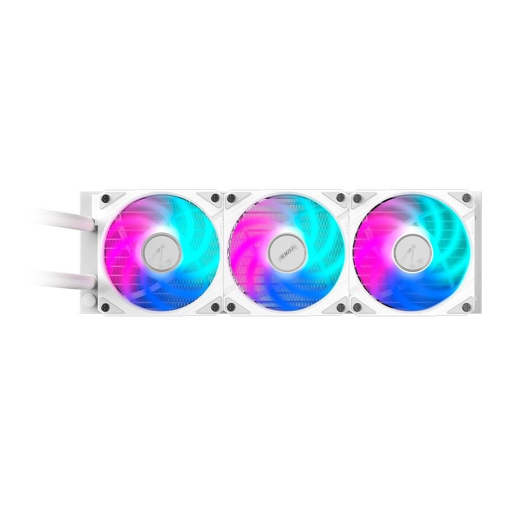 Water Cooler Gigabyte Aorus 360 ICE, RGB, 360mm, AMD/Intel, Branco - GP-AORUS WATERFORCE II 360 ICE Water Cooler Gigabyte Aorus 360 ICE, RGB, 360mm, AMD/Intel, Branco - GP-AORUS WATERFORCE II 360 ICE