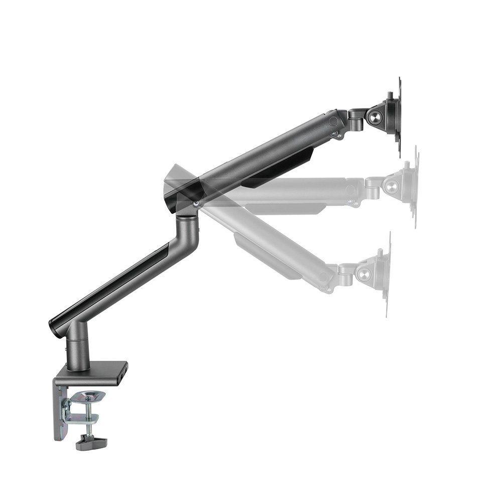 Suporte para Monitor Premium Octoo com Pistão a Gás e Ajuste de Altura, até 32", Grafite - 9841