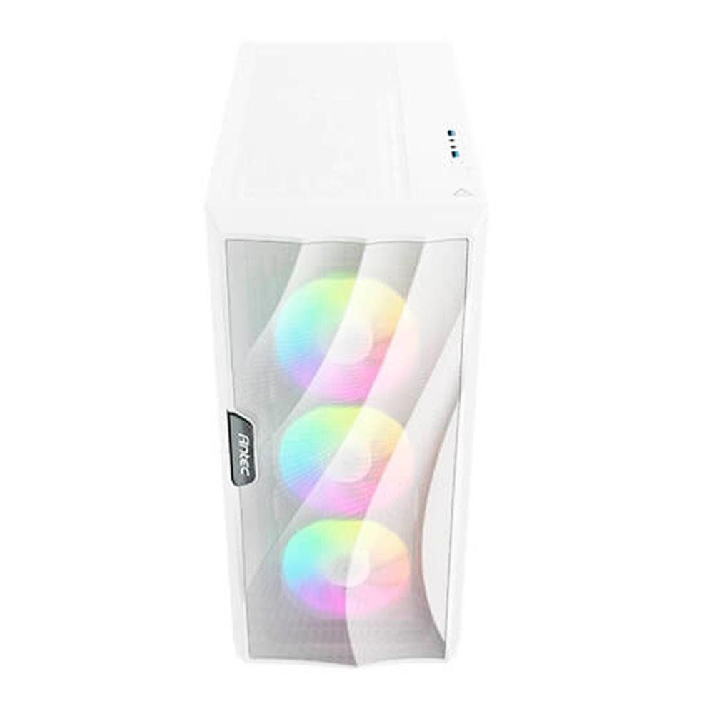 Gabinete Gamer Antec DF700 FLUX WHITE, Mid Tower, ATX, Lateral em Vidro Temperado, 3 Coolers Fans ARGB Branco - DF700 Gabinete Gamer Antec DF700 FLUX WHITE, Mid Tower, ATX, Lateral em Vidro Temperado, 3 Coolers Fans ARGB Branco - DF700
