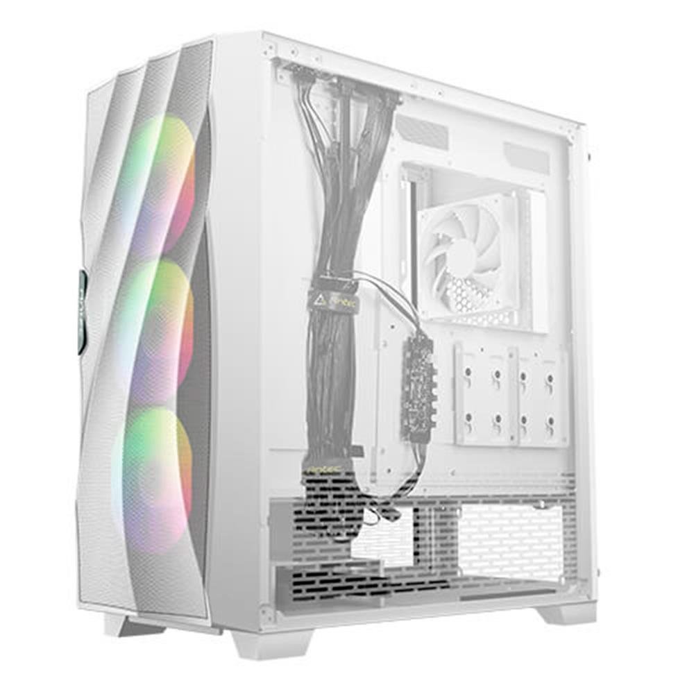 Gabinete Gamer Antec DF700 FLUX WHITE, Mid Tower, ATX, Lateral em Vidro Temperado, 3 Coolers Fans ARGB Branco - DF700 Gabinete Gamer Antec DF700 FLUX WHITE, Mid Tower, ATX, Lateral em Vidro Temperado, 3 Coolers Fans ARGB Branco - DF700