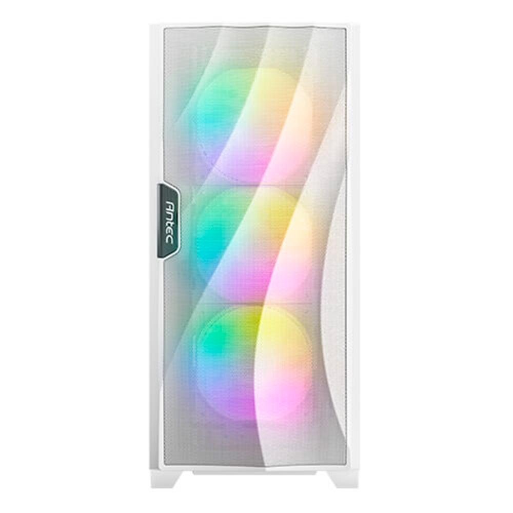 Gabinete Gamer Antec DF700 FLUX WHITE, Mid Tower, ATX, Lateral em Vidro Temperado, 3 Coolers Fans ARGB Branco - DF700 Gabinete Gamer Antec DF700 FLUX WHITE, Mid Tower, ATX, Lateral em Vidro Temperado, 3 Coolers Fans ARGB Branco - DF700