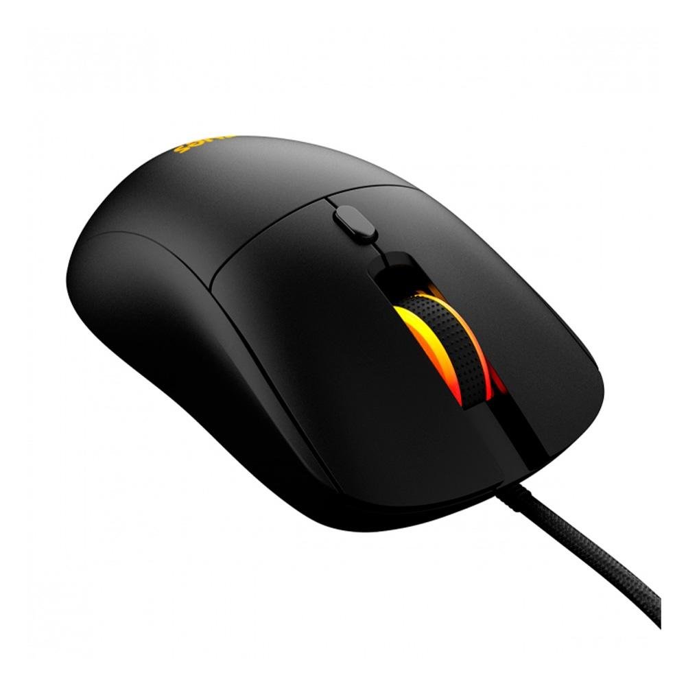 Mouse Gamer PCYes Basaran Black Vulcan, RGB, 12400 DPI, 6 Botões - PMGBRBV