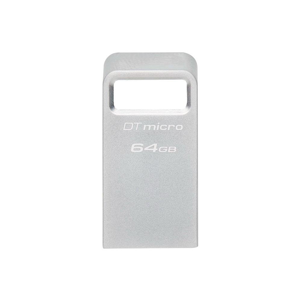 Pen Drive 64GB Kingston DataTraveler Micro, USB 3.2 Gen 1, Leitura de 200MB/s, Metal - DTMC3G2/64GB