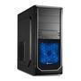 Gabinete Sharkoon VS3-V Preto e Prata com Cooler Azul