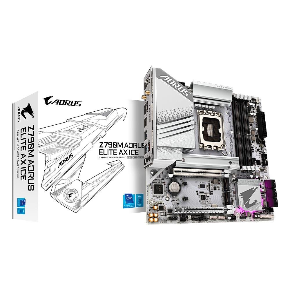 マザーボード Gigabyte Z790M AORUS ELITE AX DDR4 Placa Mãe Gigabyte Z790M AORUS ELITE AX | KaBuM!