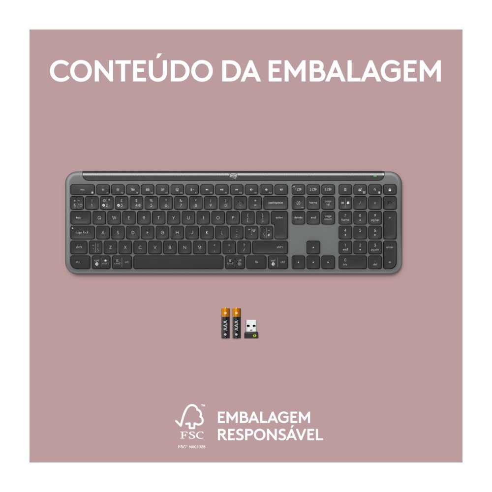 Teclado Sem Fio Logitech Slim K950 | KaBuM!