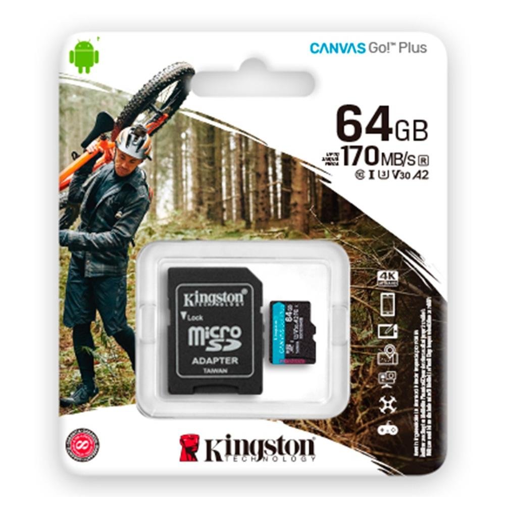 Cartão de Memória Kingston MicroSD, 64GB | KaBuM!