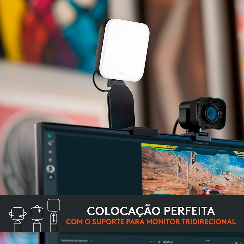 Iluminação de LED Premium Logitech G Litra Glow com Tecnologia TrueSoft, Braço Ajustável e Controle por App, para PC/Mac, Preto- 946-000031 Iluminação de LED Premium Logitech G Litra Glow com Tecnologia TrueSoft, Braço Ajustável e Controle por App, para PC/Mac, Preto- 946-000031