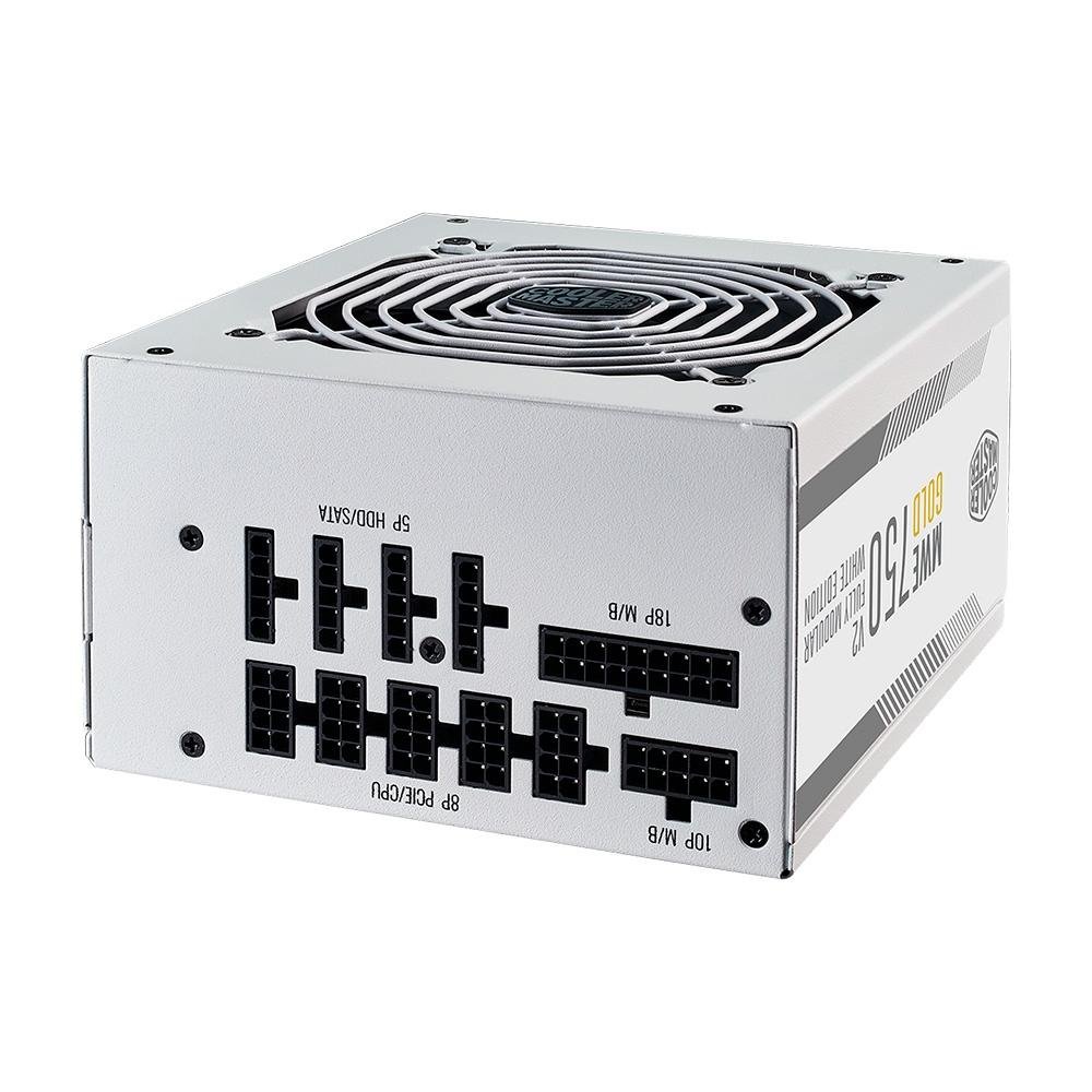 Fonte Cooler Master MWE Gold V2 FM, 750W, 80 Plus Gold, Modular, PFC Ativo, Sem Cabo, Branco - MPE-7501-AFAAG-3GWO