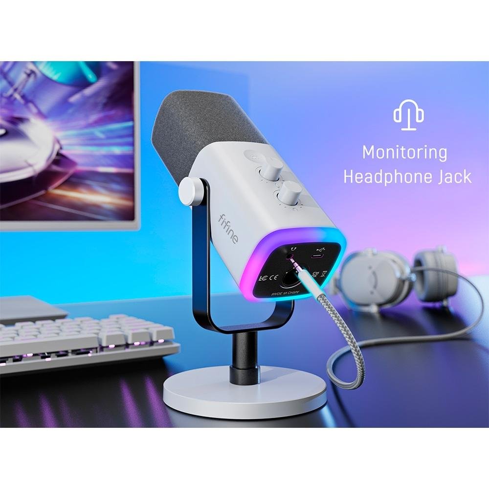 Microfone Dinâmico Gamer Fifine Ampligame | KaBuM!