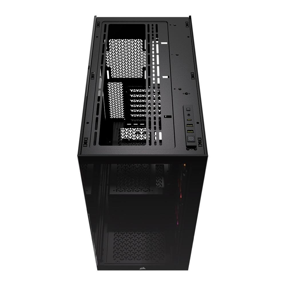 Gabinete Gamer Corsair 3500X ARGB Tempered Glass Mid-Tower, 3x FANs, Preto - CC-9011278-WW