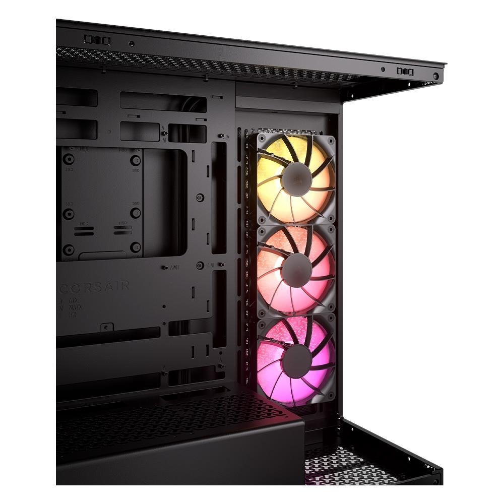 Gabinete Gamer Corsair 3500X ARGB Tempered Glass Mid-Tower, 3x FANs, Preto - CC-9011278-WW