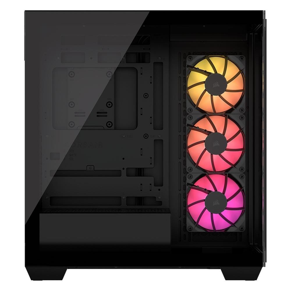 Gabinete Gamer Corsair 3500X ARGB Tempered Glass Mid-Tower, 3x FANs, Preto - CC-9011278-WW