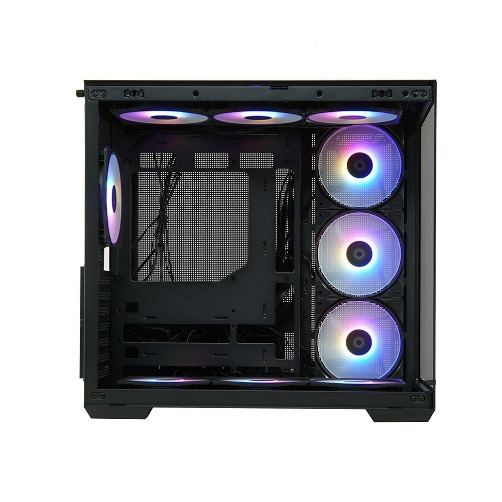 Gabinete Gamer Husky Dome 900, Mid Tower, Iluminação ARGB, ATX, Lateral e Frontal em Vidro, 10x Cooler Fan ARGB, Preto - HGN900PT Gabinete Gamer Husky Dome 900, Mid Tower, Iluminação ARGB, ATX, Lateral e Frontal em Vidro, 10x Cooler Fan ARGB, Preto - HGN900PT