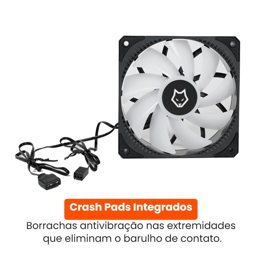 Ventoinha Husky Arctic Breeze, 120mm, Iluminação ARGB, Preto - HCF300PT