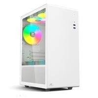 Gabinete Gamer C3-Tech Game MT-G200WH, Mini Tower LED, ATX, Lateral em Vidro Temperado, Com 3 Ventoinhas, Branco - MT-G200WH