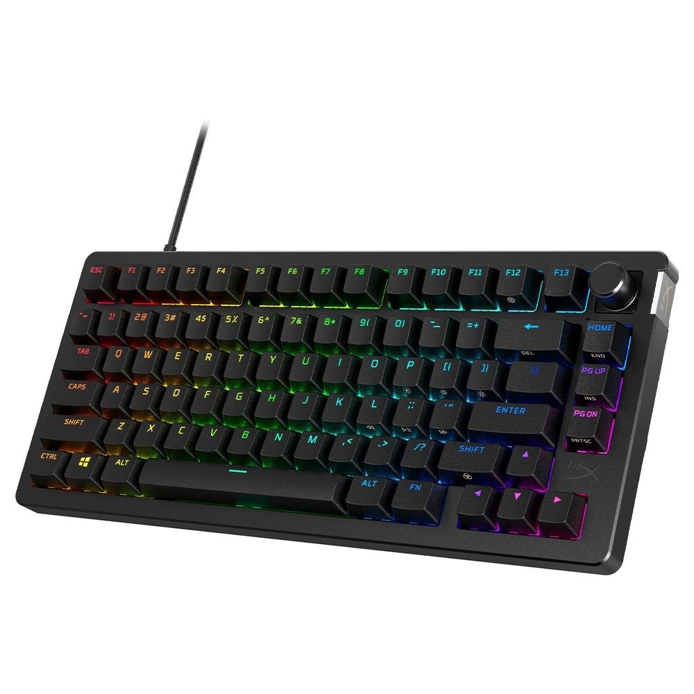 Teclado Mecânico Gamer HyperX Alloy Rise GKBD 75, RGB, Switch linear, Layout 75%, anti-ghosting, Preto - 7G7A4AA Teclado Mecânico Gamer HyperX Alloy Rise GKBD 75, RGB, Switch linear, Layout 75%, anti-ghosting, Preto - 7G7A4AA