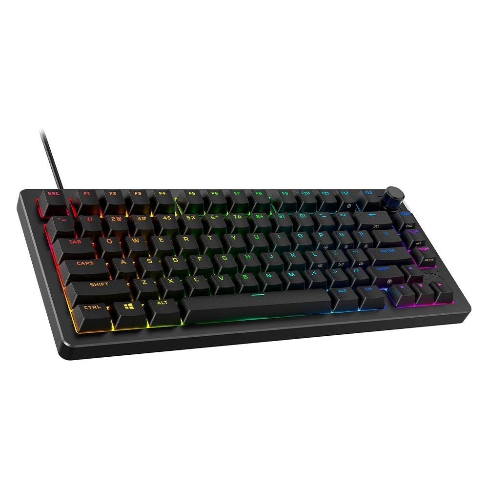 Teclado Mecânico Gamer HyperX Alloy Rise GKBD 75, RGB, Switch linear, Layout 75%, anti-ghosting, Preto - 7G7A4AA Teclado Mecânico Gamer HyperX Alloy Rise GKBD 75, RGB, Switch linear, Layout 75%, anti-ghosting, Preto - 7G7A4AA