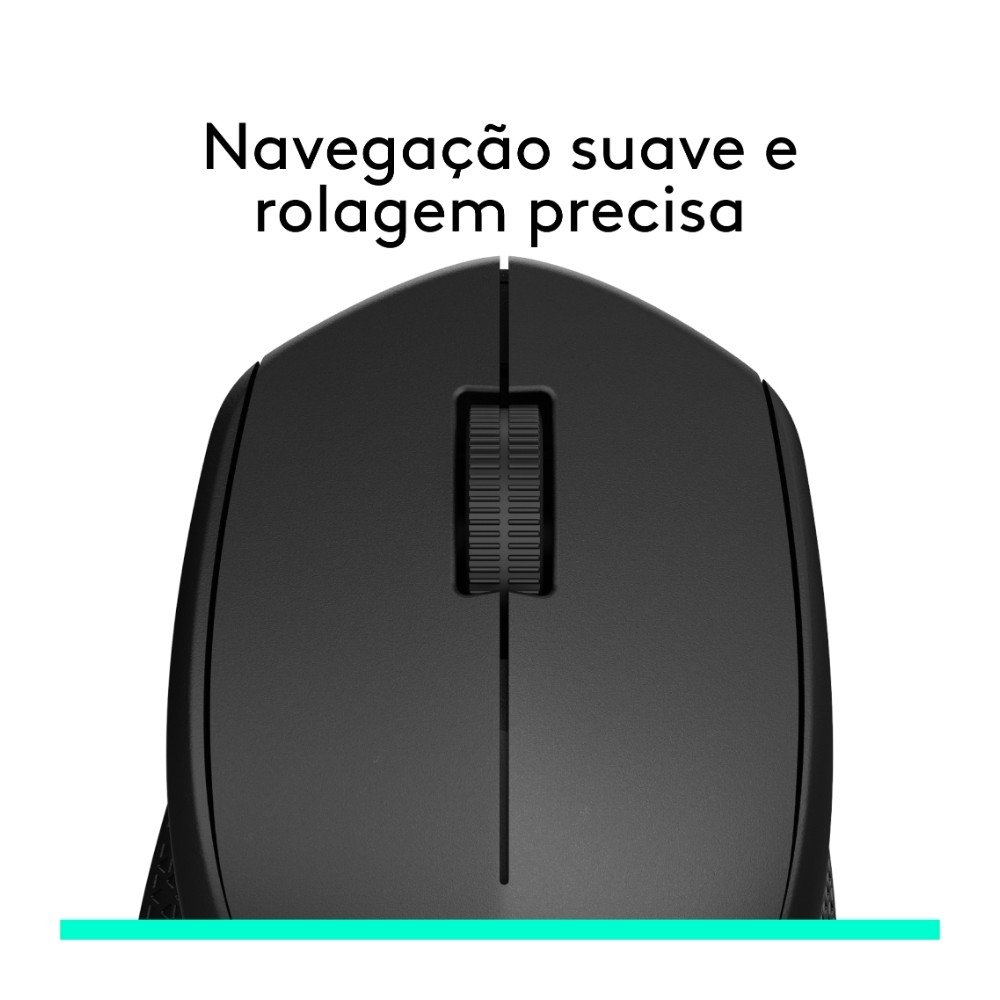 Mouse sem fio Logitech M280 com Conexão USB e Pilha Inclusa, Preto - 910-004284