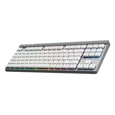 Teclado Sem Fio Mecânico Gamer Logitech G515, RGB, Bluetooth, com Design TKL,Tecnologia Lightspeed, Branco - 920-012535