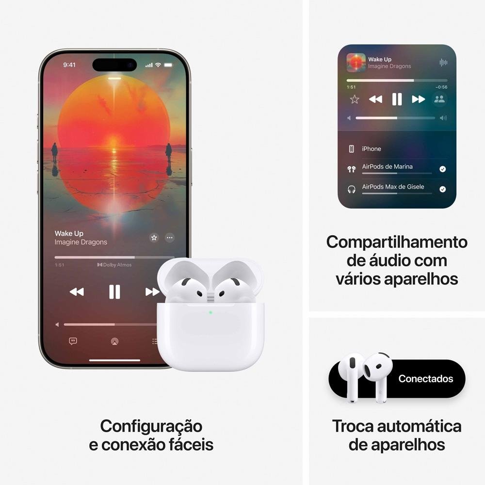 AirPods 4 Apple Cancelamento Ativo Ruído | KaBuM!
