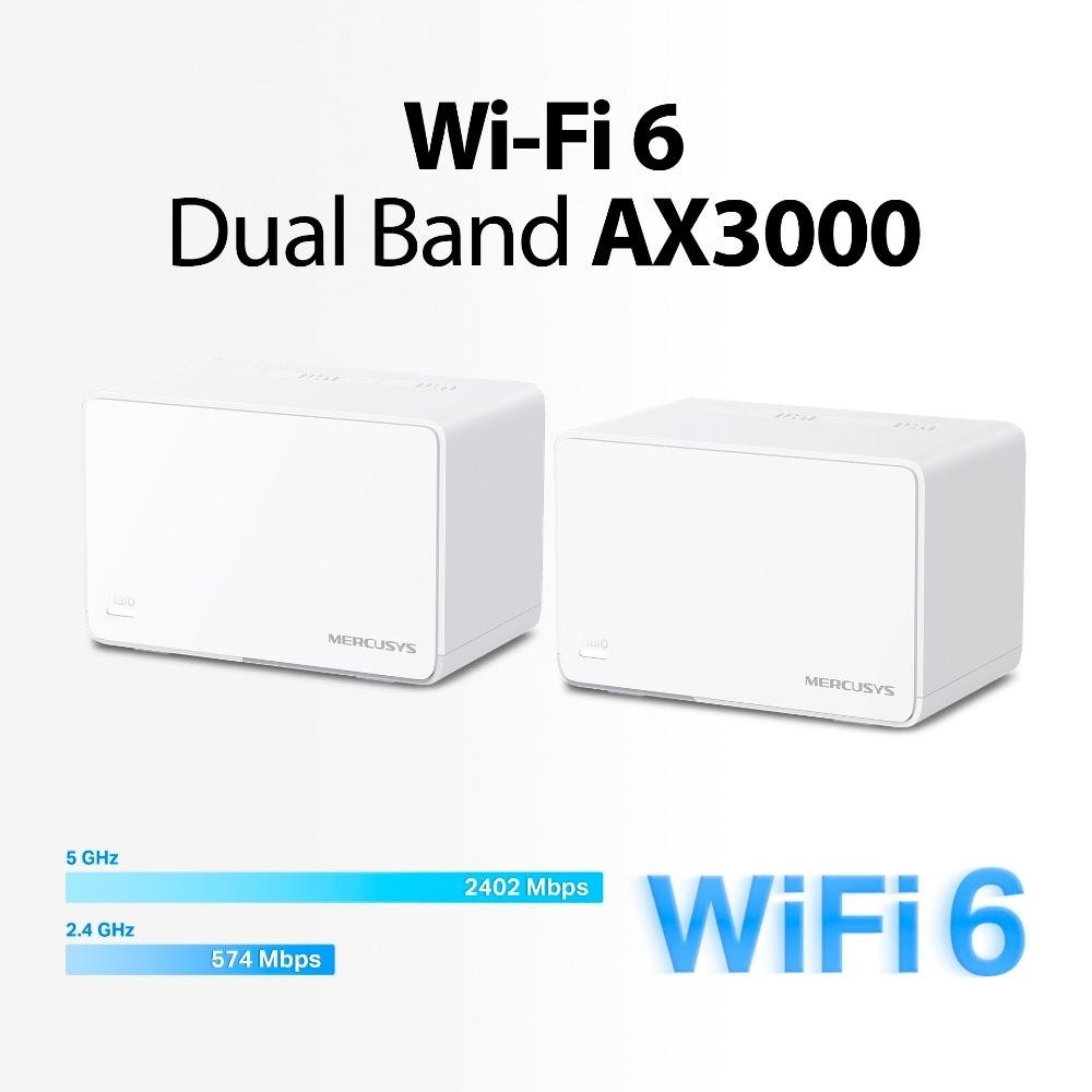 Roteador Mesh Wi-fi 6 Gigabit Tp-link, Dual-Band AX3000, Branco - Halo H80X