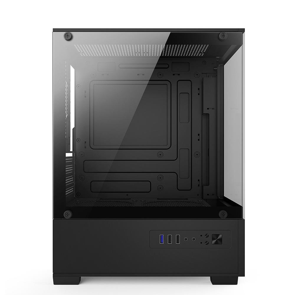 Gabinete Gamer Bluecase BG-055 HIT PRO, Mid tower, Micro ATX e Mini ITX, 3XFAN Rainbow, Frente e lateral em vidro, Preto - BG-055BBX Gabinete Gamer Bluecase BG-055 HIT PRO, Mid tower, Micro ATX e Mini ITX, 3XFAN Rainbow, Frente e lateral em vidro, Preto - BG-055BBX