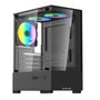 Gabinete Gamer Bluecase BG-055 HIT PRO, Mid tower, Micro ATX e Mini ITX, 3XFAN Rainbow, Frente e lateral em vidro, Preto - BG-055BBX