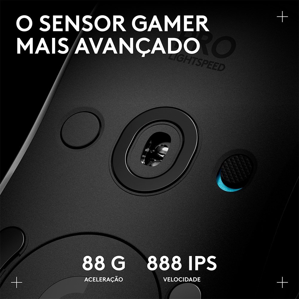 Mouse Gamer Sem Fio Logitech G PRO 2 com Lightspeed, RGB Lightsync, Ambidestro, 4 Botões Programáveis, DPI de 32K, Branco - 910-007301 Mouse Gamer Sem Fio Logitech G PRO 2 com Lightspeed, RGB Lightsync, Ambidestro, 4 Botões Programáveis, DPI de 32K, Branco - 910-007301