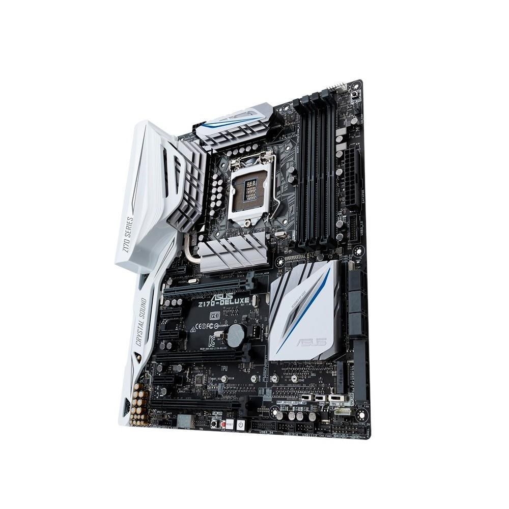 Placa-Mãe ASUS p/ Intel LGA 1151 ATX Z170-DELUXE, 4xDDR4, DP/HDMI, Wi-Fi AC, USB 3.1 Tipo A e C, Hyper M.2 x4, NVMe, SLI/CFX