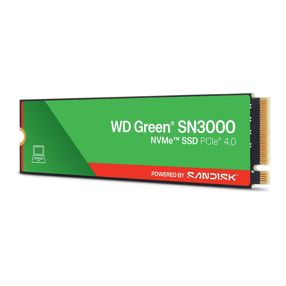 SSD Sandisk SN3000, 500 GB, M.2 2280, PCIe, NVMe, Leitura 5000 MB/s, Gravação 4100 MB/s - WDS500G4G0E