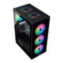 Gabinete Gamer Hyrax HGB210, Mid Tower, ATX,  Lateral e Frontal em Vidro Temperado, 6x Fans ARGB, Preto - HGB210B-ARGB