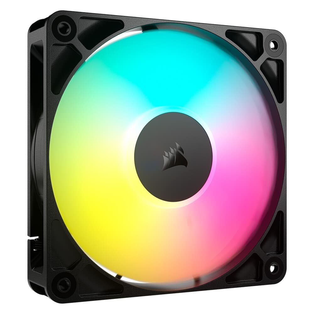 Ventoinha Corsair RS120 ARGB, 120mm, PWM, Preto - CO-9050180-WW Ventoinha Corsair RS120 ARGB, 120mm, PWM, Preto - CO-9050180-WW