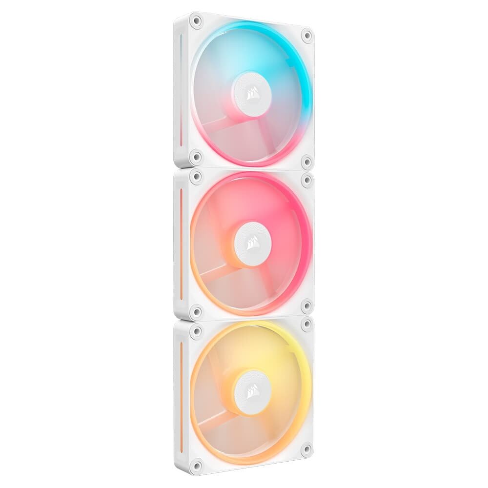 Kit com 3 Ventoinhas Corsair LX-R RGB Series, iCUE LINK LX120-R RGB, 120mm, Branco - CO-9051054-WW