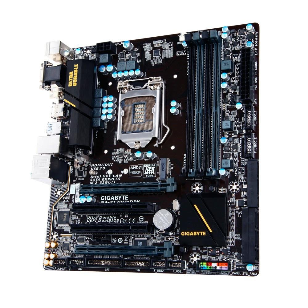 Placa-Mãe Gigabyte GA-Z170M-D3H, Intel LGA 1151, mATX, DDR4