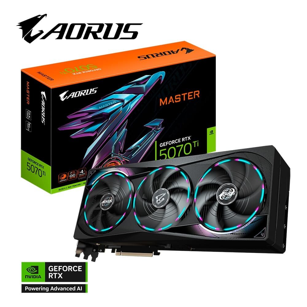 グラフィックボード・グラボ・ビデオカード GIGABYTE GeForce RTX 5070 Ti 16GB AORUS Placa de Vídeo RTX 5070 Ti Gigabyte | KaBuM!