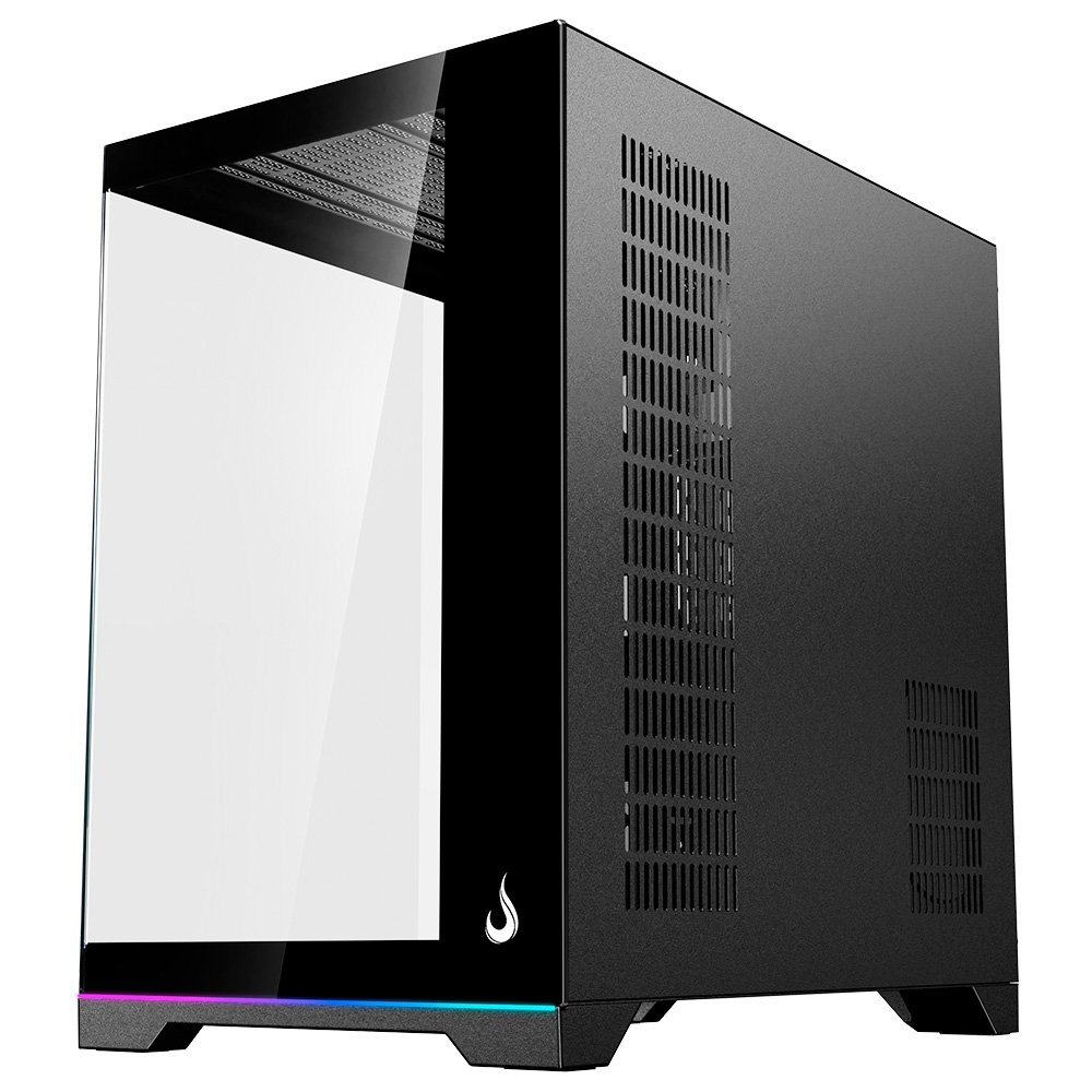 Gabinete Gamer Rise Mode Galaxy Glass Standard V2, LED ARGB, Mid Tower, Lateral em Vidro, Sem Fans, Preto - RM-GA-GGST2L-FB Gabinete Gamer Rise Mode Galaxy Glass Standard V2, LED ARGB, Mid Tower, Lateral em Vidro, Sem Fans, Preto - RM-GA-GGST2L-FB
